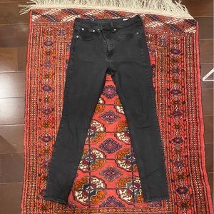 Rag & Bone High Rise Skinny Ankle Black Jeans